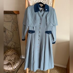 NWT Beauxbatons Blue Button-Down Women's corset Dress with cape